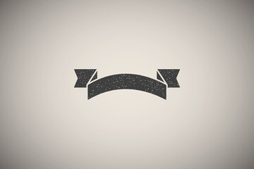 Ribbon icon vector illustration in stamp style