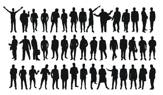 Image male silhouettes. People, human, person, man, men, guy, boy.