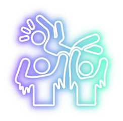 Set of Halloween neon