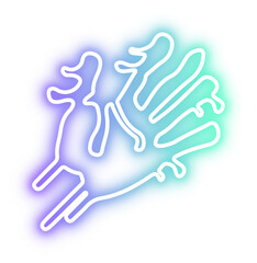 Set of Halloween neon