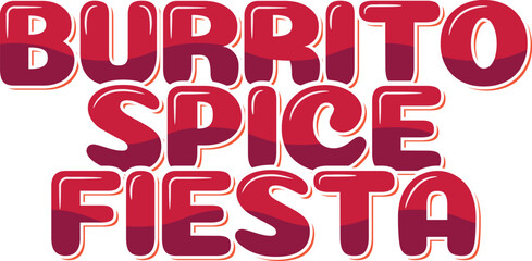 Aesthetic lettering design capturing the spicy and festive essence of Mexican cuisine