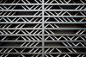 geometric-pattern iron grill at an office building