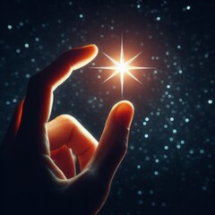 hand with star