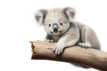 Koala on White Background Generative AI