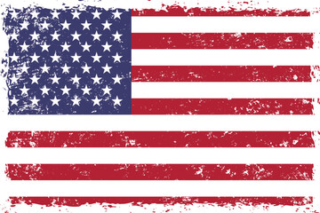Fototapeta premium United states flag grunge distressed style