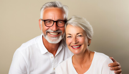 senior couple having fun