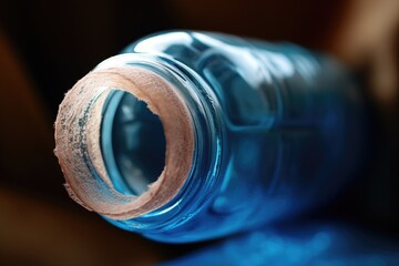 glass bottle encased in insulation material