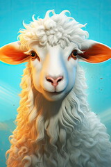 portrait Cartoon character of sheep