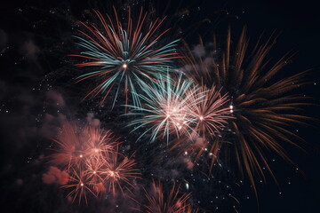 Obraz premium fireworks, colorful