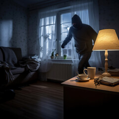 burglar in a house