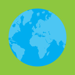 earth globe icon. vector illustration of earth.