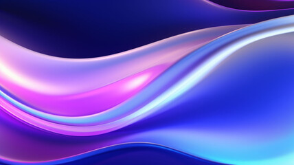 Obraz premium Lustrous Liquid Fantasia: A Mesmerizing 3D Ballet of Melted, Multicolored Chrome Foiled Liquid Waves in Abstract Elegance with Shining Hues