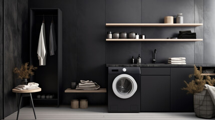 Laundry area with washer and dryer.