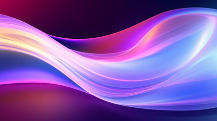 Fototapeta premium Serenading Spectra: A Mesmeric 3D Symphony of Melted, Multicolored Chrome Foiled Liquid Waves in an Abstract Overture with Shining Hues 