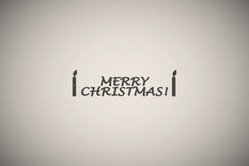 Merry Christmas word colored icon vector illustration in stamp style