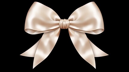 White or light pearl color ribbon for raising awareness on Lung cancer, bone cancer, Multiple Sclerosis, and symbol for international day of non-violence against women (bow isolated, clipping path)
