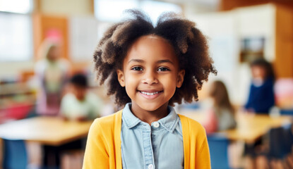 schoolgirl african american girl in class