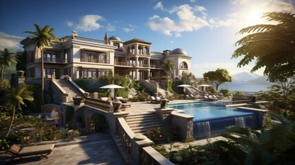 Fototapeta premium Luxury estate (Villa)