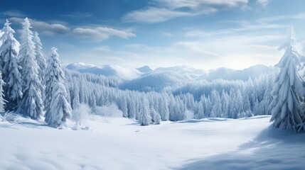 Fototapeta na wymiar beutiful winter panorama in black forest germany