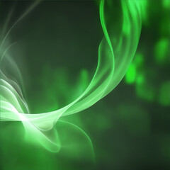 Obraz premium abstract green background - Dark green background - Green abstract - Curves and lines - Generative AI