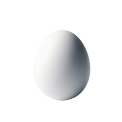 white egg isolated on transparent background