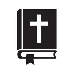 Fototapeta premium bible or christian book with cross on it