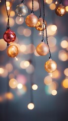 Fototapeta na wymiar Christmas garland on a blurred background. Christmas concept