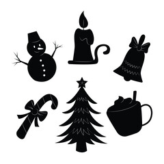 Christmas cookies and santa