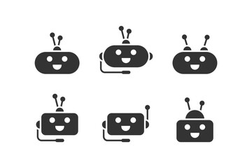 Chatbot icon set. Robot chat. Vector illustration design. - obrazy, fototapety, plakaty
