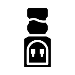 water dispenser glyph icon illustration vector graphic. Simple element illustration vector graphic, suitable for app, websites, and presentations isolated on white background