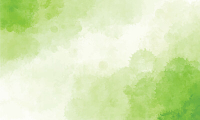 Vector soft green abstract watercolor background

