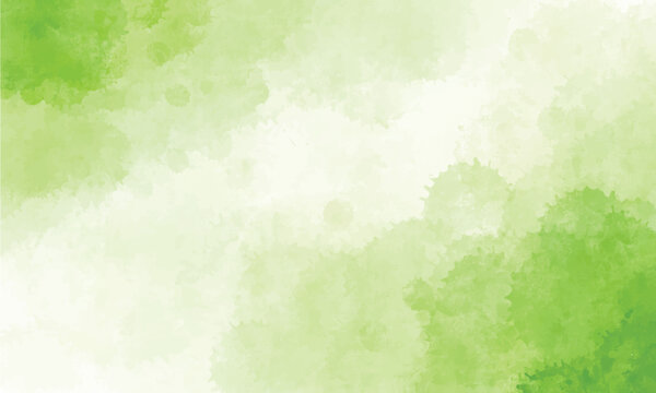 Vector soft green abstract watercolor background

