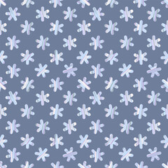 Christmas pattern with snowflakes, winter background.