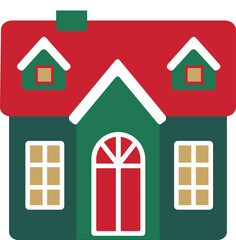 Christmas house illustration