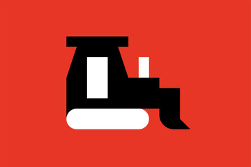 grader illustration.  Vector illustration  in flat style design.