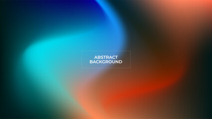 ABSTRACT DARK BACKGROUND ELEGANT GRADIENT MESH BLUE ORANGE SMOOTH COLOR DESIGN VECTOR TEMPLATE GOOD FOR MODERN WEBSITE, WALLPAPER, COVER DESIGN 