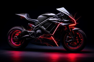 Obraz na płótnie Canvas Sports motorcycle on abstract background