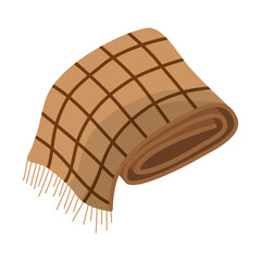 The blanket is warm. vector illustration