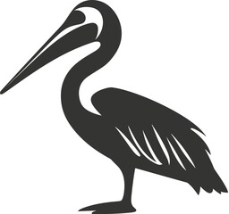 Brown pelican bird icon