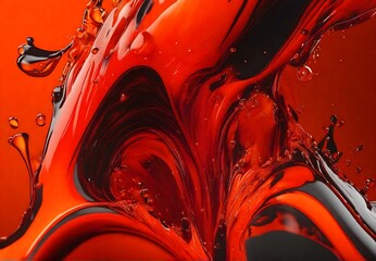 A captivating abstract composition where the interplay of vivid orange hues creates a mesmerizing splash blast effect, frozen in time to capture the essence of motion and creativity