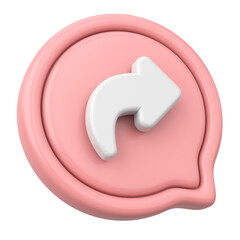 Like share subscribe icon. 3D illustration.