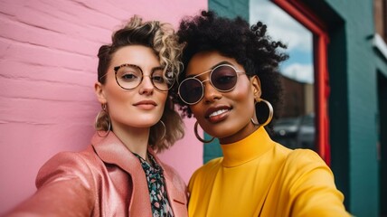 Two women taking a selfie