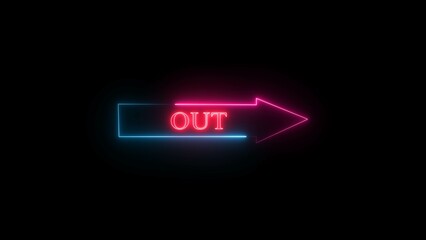 abstract glowing neon arrow illustration background 4k 