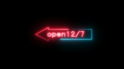 abstract glowing neon arrow illustration background 4k 