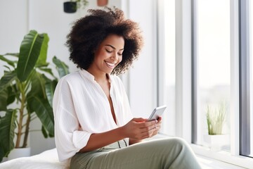 woman technology smartphone communication phone mobile mobile phone using texting internet business young message holding connection black typing chatting online