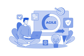 Agile development workflow concept