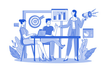 The marketing team is analyzing the business strategy