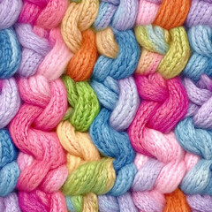 Knitting Rainbow Painting Background