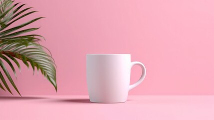 Generate a photography of cup of coffee with pink flower