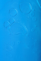 Abstract various blue bubbles oil
